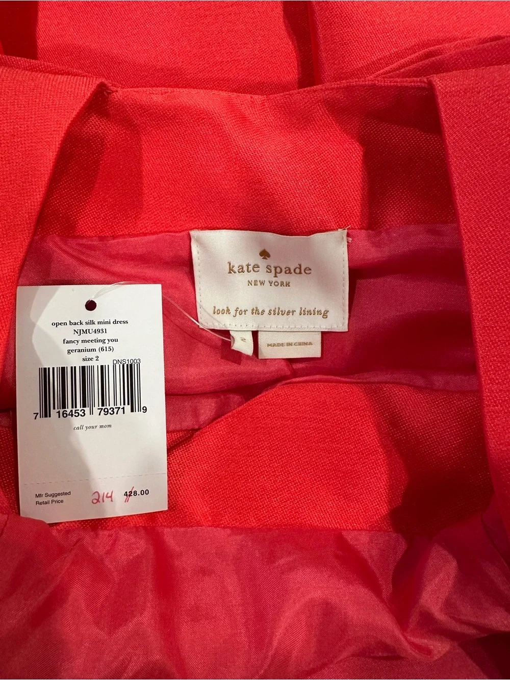 Kate Spade, New York sleeveless mini cocktail dress